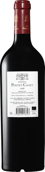 Château Pontet-Canet Pauillac AOC 2018 (Rückseite)