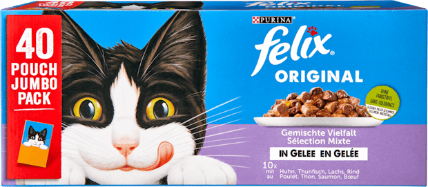 Felix Katzenfutter Original Gemischte Vielfalt in Gelée