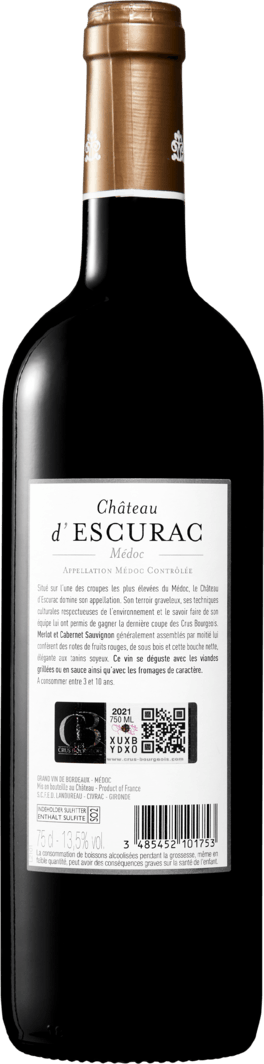 Château d\'Escurac Médoc AOC Cru Bourgeois - 6 Flaschen à 75 cl | Denner  Weinshop | Rotweine