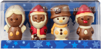 Figurines de Noël en chocolat