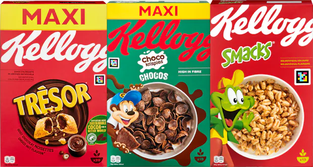 20% a partir de 2 pièces sur toutes les céréales Kellogg's en emballage individuel*