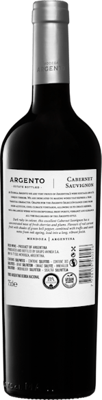Argento Estate Bottled Cabernet Sauvignon  (Face arrière)