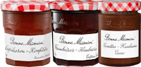 sur toutes les confitures et les pâtes à tartiner Bonne Maman en emballage individuel