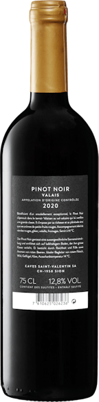 Terram Helveticam Pinot Noir du Valais AOC (Rückseite)