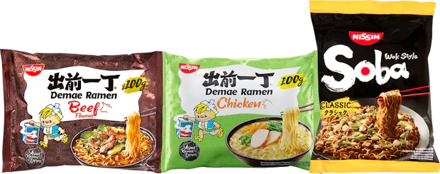 25% da 2 pezzi su tutti i prodotti Nissin in confezione singola*