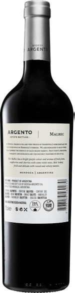 Argento Estate Bottled Malbec Indietro