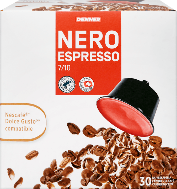 Capsule di caffè Nero Espresso Denner