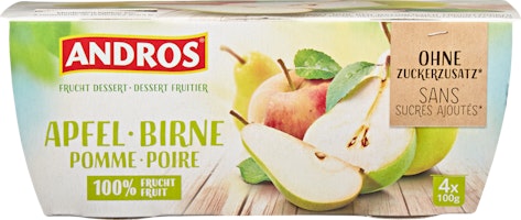 Andros Fruchtdessert Apfel & Birne