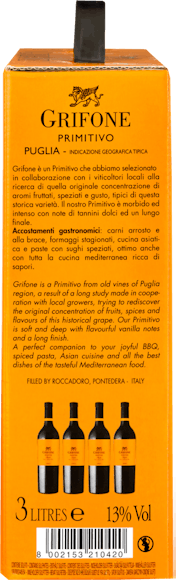 Grifone Primitivo Puglia IGT Arrière