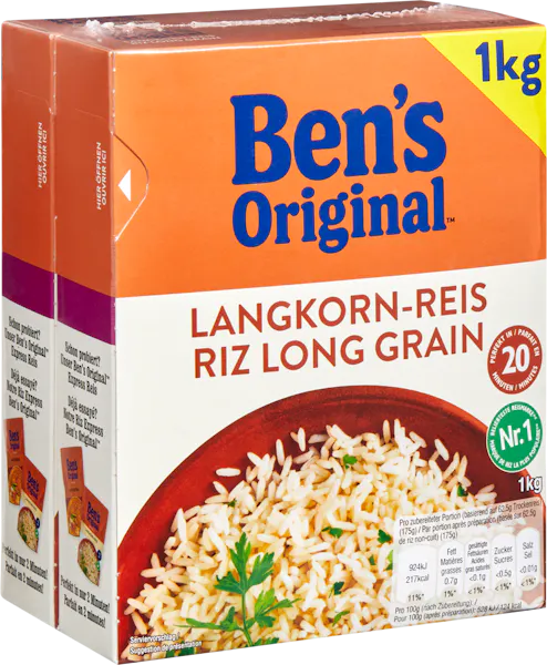 Ben's Original Riso a chicco lungo 2x1kg