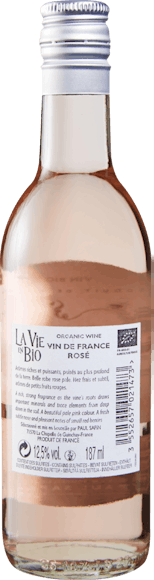 La Vie en Bio Rosé Vin de France (Rückseite)