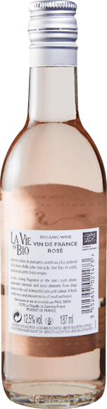 La Vie en Bio Rosé Vin de France (Face arrière)