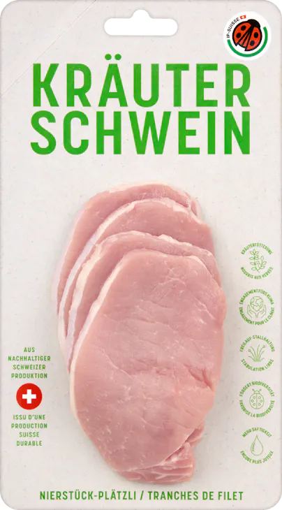 Fettine di lonza di maiale IP-SUISSE, maiale nutrito con le erbe