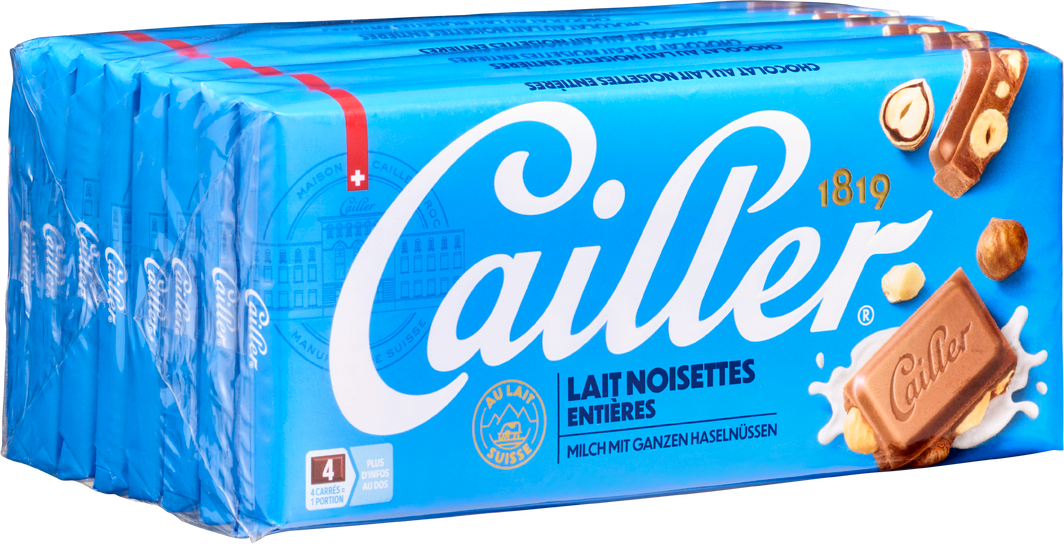 Cailler Tafelschokolade Milch-Ganze Haselnüsse