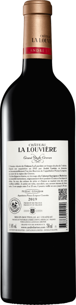 Château La chacune 6 cl AOC Louvière Rouge Pessac-Léognan Shop des Vins Bouteille Denner 75 | - de