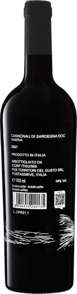 Palmalias Cannonau di Sardegna DOC Riserva (Face arrière)