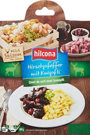 Hilcona Hirschpfeffer mit Knöpfli Hilcona Hirschpfeffer mit Knöpfli