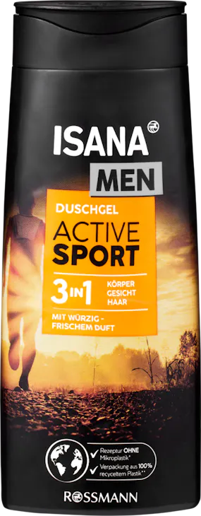 Isana Men Duschgel Active Sport 3 in 1 