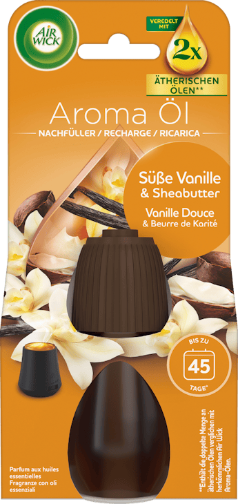 Flacon diffuseur de parfums aux huiles essentielles Vanille douce & Beurre de Karité Air Wick