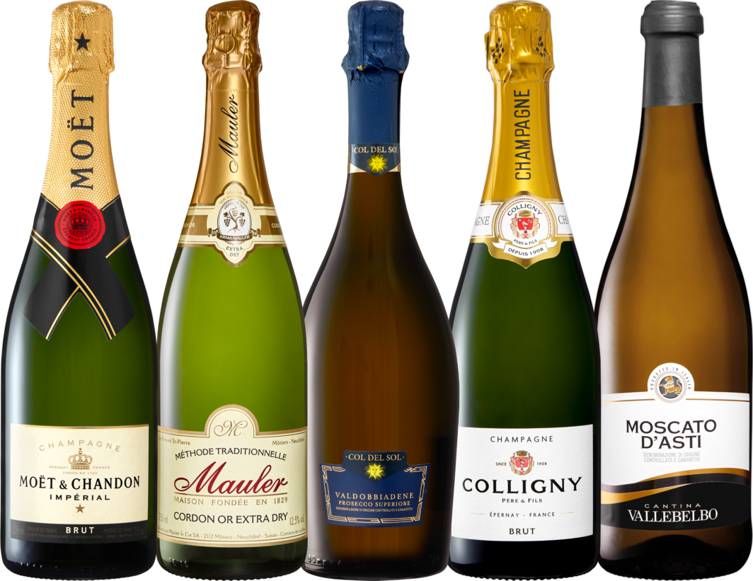 Sur tous les champagnes et les vins mousseux
