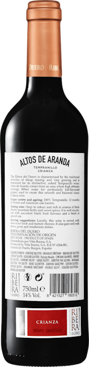Altos de Aranda Tempranillo Crianza D.O. Ribera del Duero 
