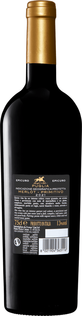 à 6 Flaschen Puglia - Denner IGP | Weinshop 75 cl Oro Merlot/Primitivo Epicuro