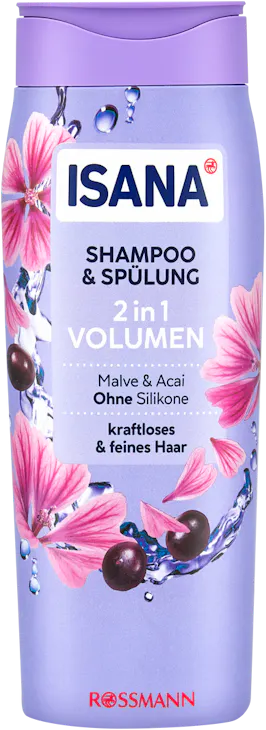 ISANA Shampoo & Spülung 2 in 1 Volumen Malve & Açaí