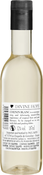 Divine Hope Chenin Blanc Western Cape PET  (Face arrière)