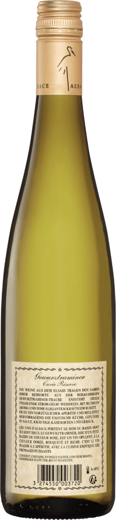 Gewürztraminer Cuvée Réserve d\'Alsace à AOC Denner 75 6 cl - Flaschen | Weinshop