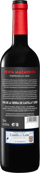 Venta Mazarrón Tempranillo Vino de la Tierra de Castilla y León (Retro)