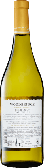 Robert Mondavi Woodbridge Chardonnay (Face arrière)
