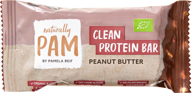  Barre protéinée au beurre de cacahuète Naturally Pam Bio Clean