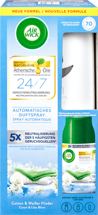 Désodorisant Freshmatic Max Coton & Lilas Blanc Air Wick