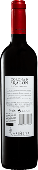 Corona de Aragón Old Vine Garnacha (Rückseite)