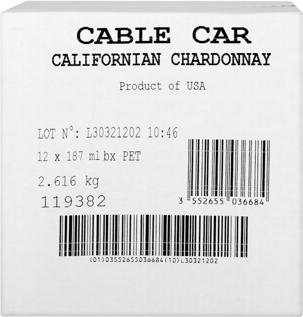 Cable Car Californian Chardonnay PET