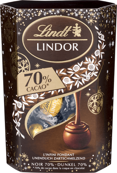 Palline Lindor Fondente 70% Natale Lindt