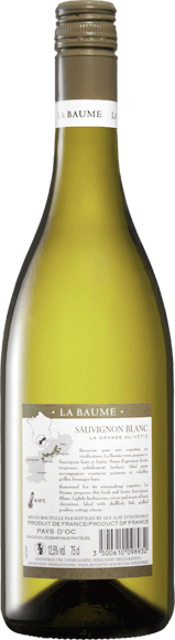 La Grande Olivette La Baume Sauvignon Blanc Pays d’Oc IGP (Face arrière)