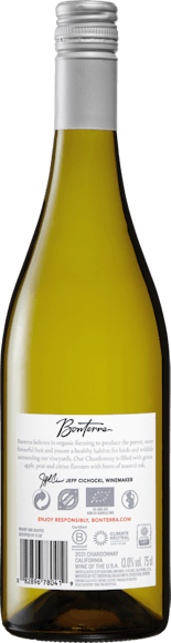 Bio Bonterra Chardonnay  (Rückseite)
