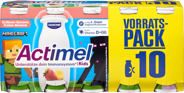 Danone Actimel Joghurtdrink Erdbeere-Banane