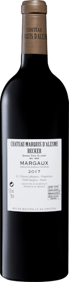 Château Marquis d'Alesme 3e Grand Cru Classé Margaux AOC (Face arrière)