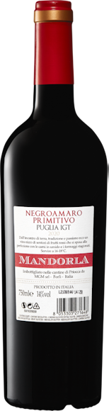 Mandorla Negroamaro/Primitivo di Puglia IGT Arrière