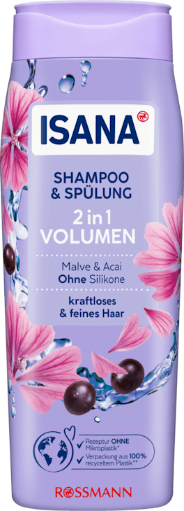 ISANA Shampoo & Spülung 2 in 1 Volumen Malve & Açaí
