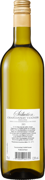 Séduction Chardonnay/Viognier Pays d'Oc IGP (Rückseite)