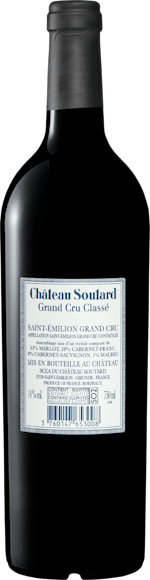 Château Soutard Grand Cru Classé Saint-Emilion AOC (Face arrière)