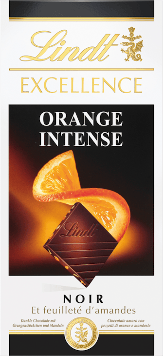 Tablette de chocolat Noir Orange Intense Excellence Lindt