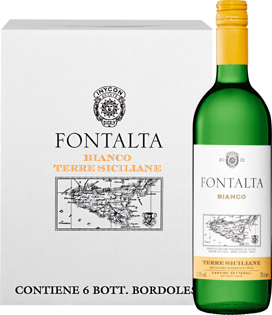 Fontalta Bianco Terre Siciliane IGT 75 Denner | cl - 6 à Flaschen Weinshop