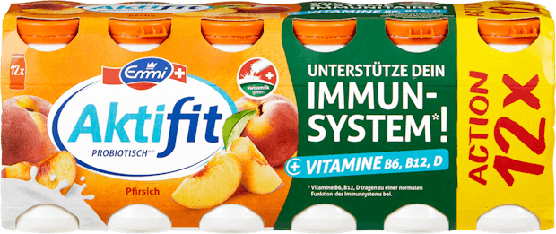 Yogourt à boire Aktifit Pêche Emmi