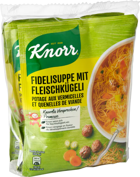 Knorr Minestra con capellini e polpettine 3x78g