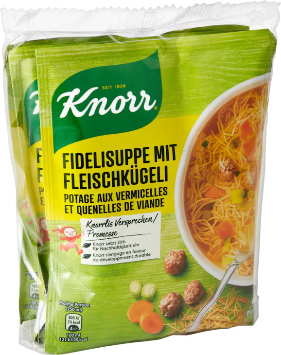 Minestra con capellini e polpettine Knorr