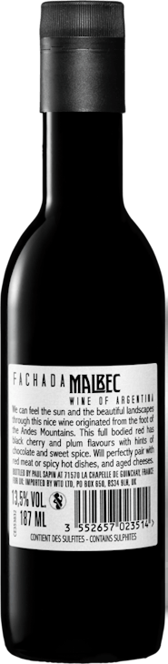 Fachada Malbec PET
